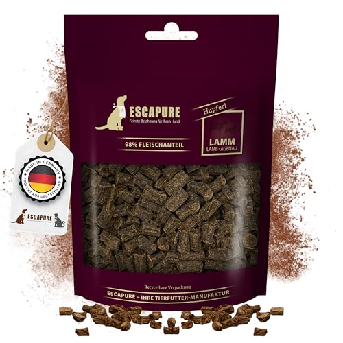 ESCAPURE Hunde Leckerli Beutel, Lamm Hupferl in verschiedenen Größen (1 x 150g Beutel) von Escapure