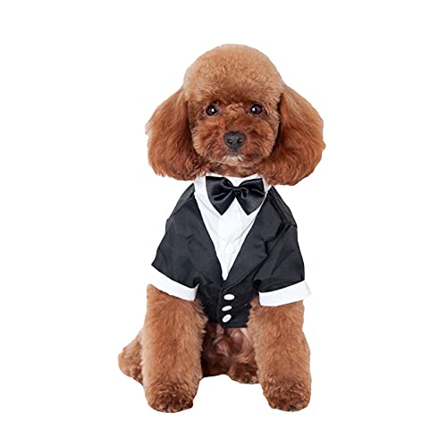 Hunde kostüm,Haustier Formale Kleidung,Smoking Hund Fliege,Bandana für kleine,mittlere und große Hunde,Welpen Kostüm Shirt für Hochzeit,Halloween,Geburtstagsfeier von Esenlong