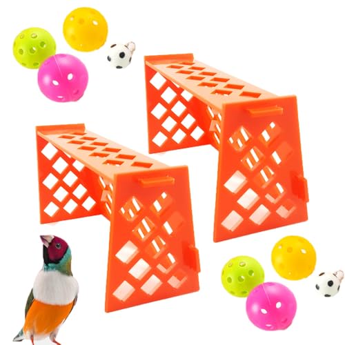 2 Sets Vogel Intelligenz Spielzeug Puzzle Pädagogische Desktop Vogel Training Fußball Papageien Training Fußball Spielzeug für Papageien Fußball von Esforzarse