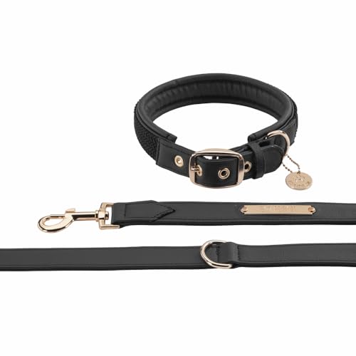 ESKADRON Hundeset Plait Leather schwarz - M von Eskadron