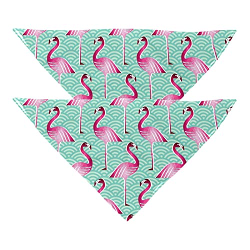 Hundehalstücher, Flamingo, Vögel, Haustierschal, Chiffon-Bandana, dreieckig, Zubehör für kleine, mittelgroße und große Hunde, Welpen, Haustiere von Eslifey