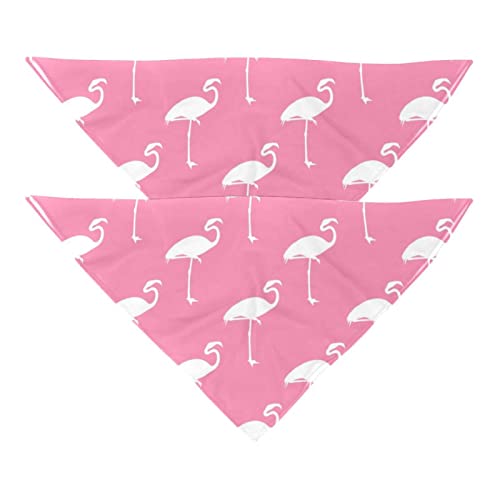 Hundehalstücher, Flamingo-Vögel-Muster, Haustierschal, Chiffon-Bandana, dreieckig, Zubehör für kleine, mittelgroße und große Hunde, Welpen, Haustiere von Eslifey