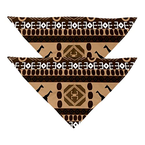 Hundehalstücher, afrikanisches Grafikdesign, Haustierschal, Chiffon-Bandana, Dreieck-Lätzchen, Zubehör für kleine, mittelgroße und große Hunde, Welpen, Haustiere, 2 Stück von Eslifey