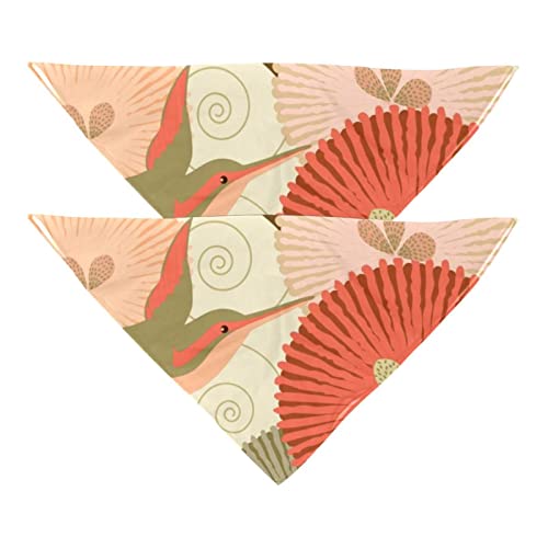 Hundehalstücher, japanischer Stil, Vögel und Blumen, Haustierschal, Chiffon-Bandana, dreieckig, Zubehör für kleine, mittelgroße und große Hunde, Welpen, Haustiere von Eslifey