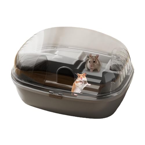 Esncddym Jaula Para Hamster- und Rennmauskäfig | Transparenter, lustiger und interaktiver Hauskäfig für Kleintiere - Maße des Haustierheims: 13,98 x 10,83 x 7,87 Zoll, inklusive Trainingsrad von Esncddym