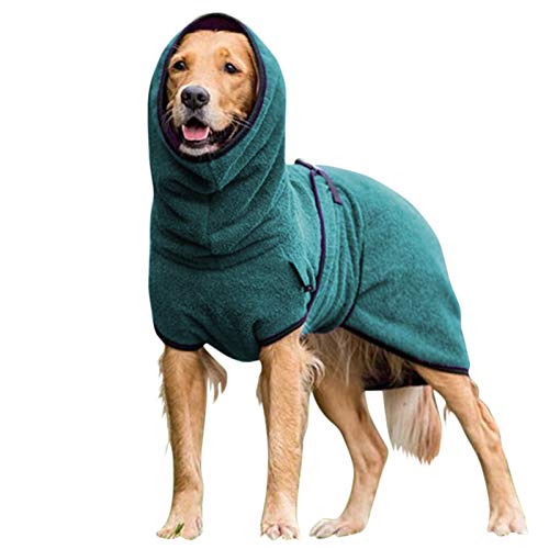 Esobo Hundeweste für den Winter, einfarbig, warm, aus weichem Fleece, Größe L, Blau von Esobo