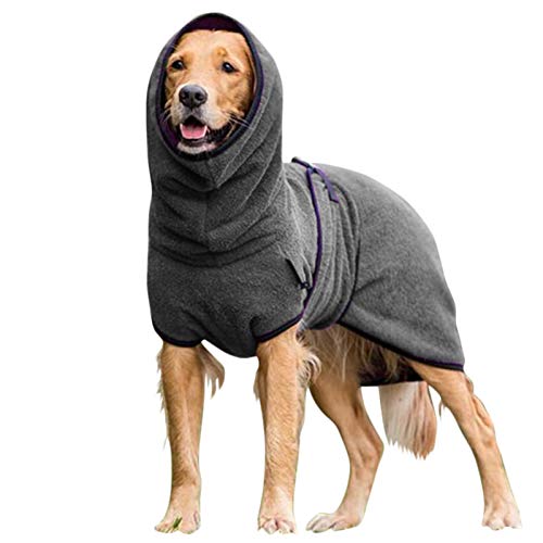 Esobo Hundeweste für den Winter, einfarbig, warm, aus weichem Fleece, Größe S, Dunkelgrau von Esobo