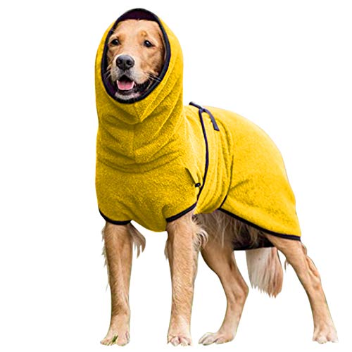 Esobo Hundeweste für den Winter, warm, weich, Fleece, Größe L, Gelb von Esobo