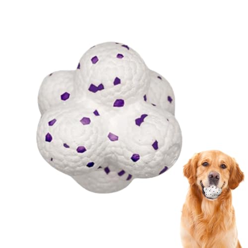 Esoes 10cm Kauzauber Ball,Pfotenstern Magic Ball FüR Hunde,Kauzauber Ball für Hunde, Interaktives Hundespielzeug Tennisbälle für Aggressive Kauer, Hunde Ball für Große, Mittelgroße, Kleine (White) von Esoes