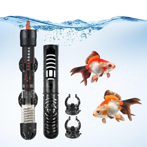 Esoes Heizstab Aquarium 25W Aquarium Heizung wasserdichter Aquariumheizer Aquarium Heater mit Thermostat für Aquarien, Wasserschildkröten Aquarium bis 30l (25W Mit Schutzhülle) von Esoes