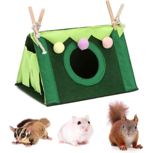 Esshogo 1 Satz Hamster Zelt, Kaninchenversteck Hamster Plüschhaus hamsterbett, für Meerschweinchen, Kaninchen, Chinchillas, Rennmäuse, Kleintiere von Esshogo