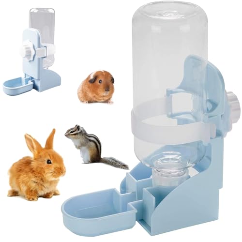 Esshogo 1 Stück Kaninchen Trinkflasche, Hamster Trinkflasche, 500ml Hängend Haustier Trinkflasche, Hamster Zubehör, für Hamster Häschen Chinchilla Igel Eichhörnchen Frettchen, Blau von Esshogo