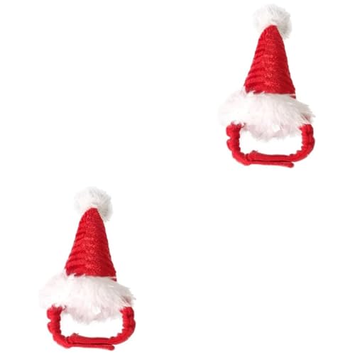 Esshogo 2pcs Meerschweinchen Kostüm, Mini-weihnachtsmützen Hase Weihnachtsmütze, für den täglichen Gebrauch, Wochenendpartys, Halloween, Weihnachten, Paraden von Esshogo