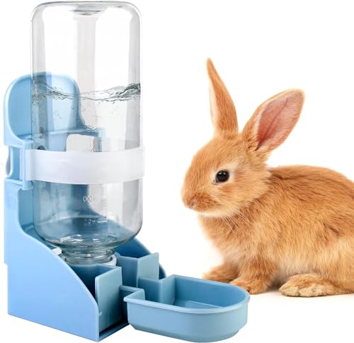 Esshogo Hängende Multifunktions Trinkflasche, Kaninchen Automatischer Wasserspender, 500ml Haustier Wasserspender, für Hamster Meerschweinchen Frettchen Kaninchen Kleintiere Chinchillas Igel Frettchen von Esshogo