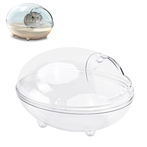 Esshogo Hamster Badewanne Box, Hamster Bad Hamster Sand Badezimmer Hamstertoilette, Sand Badezimmer, Behälter Kleintier Sauna Sandkasten für Hamster Meerschweinchen Frettchen Gerbil Chinchilla von Esshogo