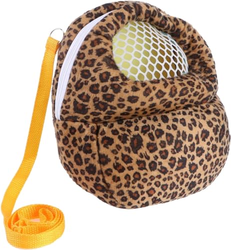 Esshogo Hamster-ausgangsbeutel Hamsterträge Ratten Igel Kaninchen Schlafsack Portable Ausgehenden Reise Haustier Tragetasche für kleine Haustiere, Igel, Zucker, Eichhörnchen, Kaninchen (Leopard) von Esshogo