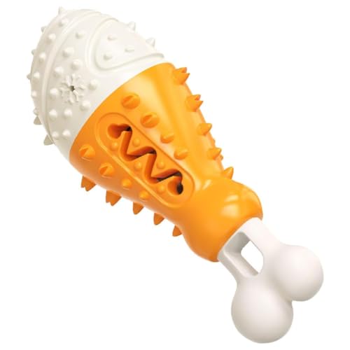 Esshogo Hundekauspielzeug Für Welpen Schleifspielzeug Für Hunde Zahnreinigungsspielzeug Futterspray Hunde Zahnpflege Snack Selber Machen für gesunde Zähne gegen Maulgeruch (Orange) von Esshogo