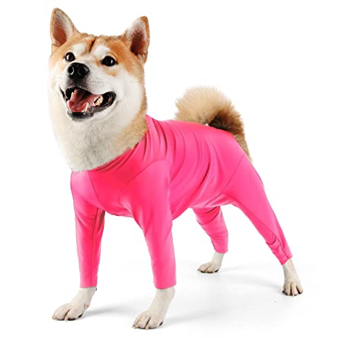 Etdane Hundeanzug, Anzug für Hunde, Hunde-Body / Einteiler für den Haarausfall, für Operationen, Erholung, Sport, Shirt, reduziert Angstzustände, knallender Body (XXXL, Rosa) von Etdane