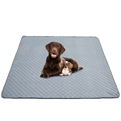 Eterish Wiederverwendbare, waschbare Urinierunterlagen für Hunde, Größe L/XL, 79,9 x 91,4 cm, 2 Stück, saugfähige Haustier-Welpen-Trainingspads rutschfest, wasserdicht, für Hunde, auslaufsicher von Eterish