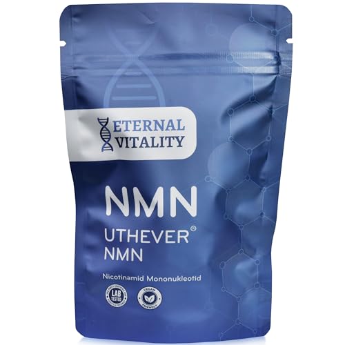 Eternal Vitality NAD+ Booster Pulver Uthever® 150g – Premium Reinheit, Bioverfügbar & Vegan, Ohne Zusatzstoffe, Laborgeprüft in Deutschland – Auch geeignet für Hunde & Katzen von Eternal Vitality