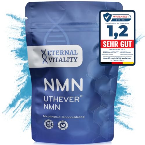 NMN Pulver Uthever® 60g - Premium Nicotinamid Mononukleotid Pulver, 99%+ Reinheit, Bioverfügbar & Vegan, NAD+ Booster, Ohne Zusatzstoffe - Laborgeprüft in Deutschland - Geeignet für Hunde & Katzen von Eternal Vitality