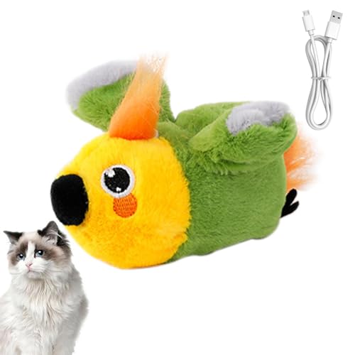 katzenspielzeug vogel flattern, katzenspielzeug vogel elektrisch, katzenspielzeug - simulierter zwitschernder vogel, flappy bird cat toy, interaktives flatterndes zwitscherndes Vogel-Katzenspielzeug von Eteslot