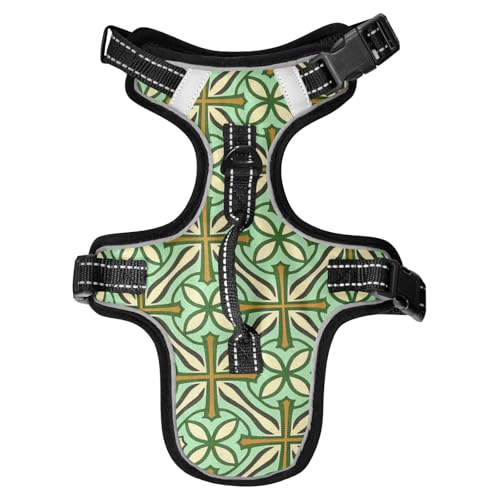 Chaleco para perro Hundeweste mit Griff, Vintage-Kreuz, reflektierend, für Dobermann, Nachtspaziergänge, mit Griff, Größe M, Grün Chaleco para perro Hundeweste mit Griff, Vintage-Kreuz, reflektierend, für Dobermann, Nachtspaziergänge, mit Griff, Größe M, Grün von EtherSpher