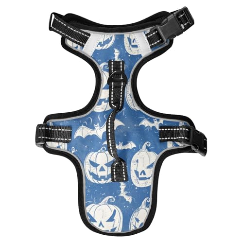 Clear Lines Hundeweste mit Fledermäusen, Kürbisse, Vintage, Halloween, reflektierend, für Spaziergänge bei Nacht, mit Griff, chalecos para Perros, Größe M Clear Lines Hundeweste mit Fledermäusen, Kürbisse, Vintage, Halloween, reflektierend, für Spaziergänge bei Nacht, mit Griff, chalecos para Perros, Größe M von EtherSpher