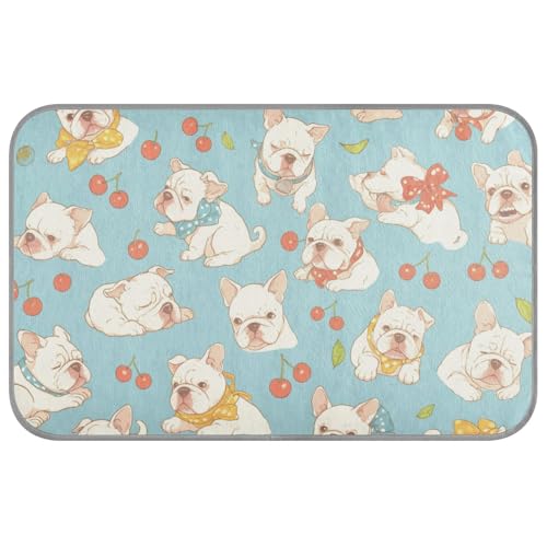 EtherSpher Cartoon-süße weiße Bulldogge Kirsche Sommer Kühlkissen Selbstkühlende Decke für Katzen für Chihuahua drinnen Einzigartige Camas Frias para Perros M EtherSpher Cartoon-süße weiße Bulldogge Kirsche Sommer Kühlkissen Selbstkühlende Decke für Katzen für Chihuahua drinnen Einzigartige Camas Frias para Perros M von EtherSpher
