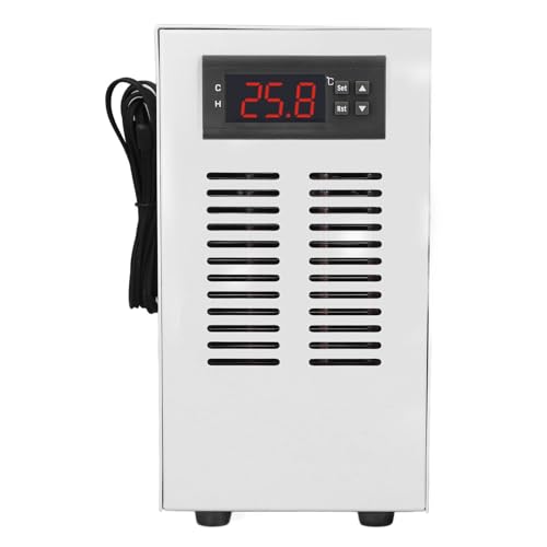 Eujgoov 72-W-Wasserkühler für 20-l-Aquarien, Geräuscharmer Intelligenter Controller, 3 L/min Durchflussrate, Elektronische Kühlung für Aquarien (EU-Stecker) von Eujgoov