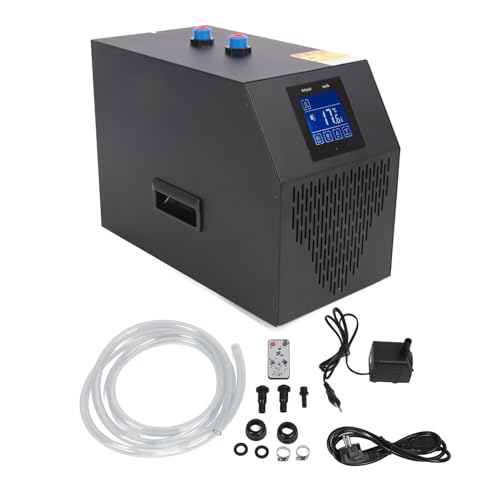 Eujgoov Aquarium-Kühler, Aquarium-Wasserkühler, Aquarium-Kühlsystem, Touchscreen, 42 Gallonen, 1/10 PS, für Quallen-Korallenriffe (EU-Stecker 220 V) von Eujgoov