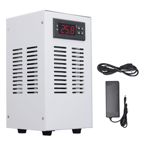 Eujgoov Leiser Aquariumkühler, 35 L, Schnelle Kühlung, 120 W, Pumpendurchfluss, Intelligenter Temperaturregler für Aquarien, Quallen, Hydrokultur (EU-Stecker) von Eujgoov