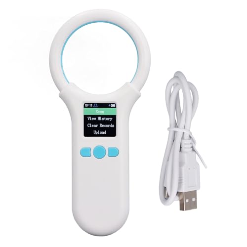 Eujgoov W91A Bluetooth-Datenkonnektivität Tiermarkenscanner 134,2 kHz 125 kHz RFID-Tierchip-ID-Leser EMID FDX B Handtiermarkenscanner Haustier-Mikrochipleser von Eujgoov