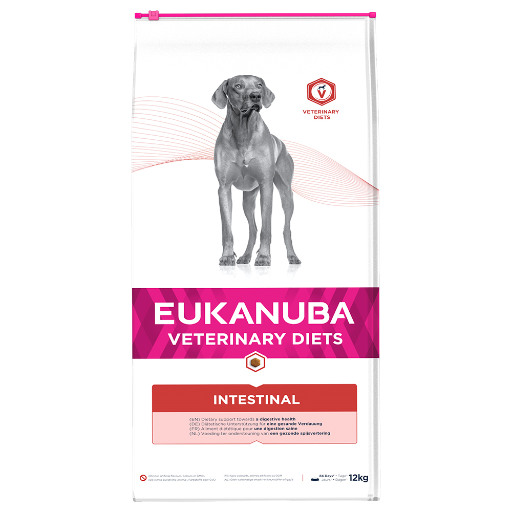 2 kg gratis! 12 kg Eukanuba VETERINARY DIETS - Adult Intestinal von Eukanuba Veterinary Diet