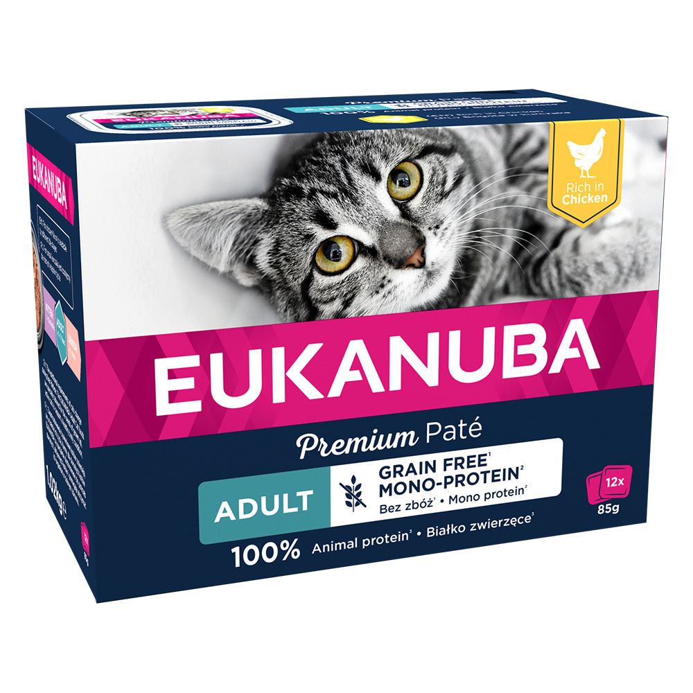 10 + 2 gratis! 12 x 85 g Eukanuba Getreidefrei - Adult: Huhn von Eukanuba