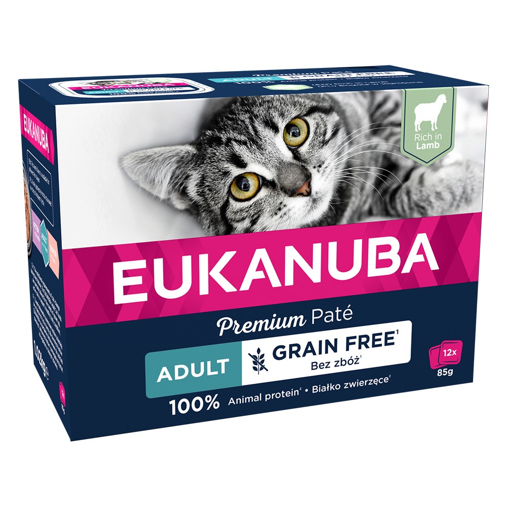 10 + 2 gratis! 12 x 85 g Eukanuba Getreidefrei - Adult: Lamm von Eukanuba