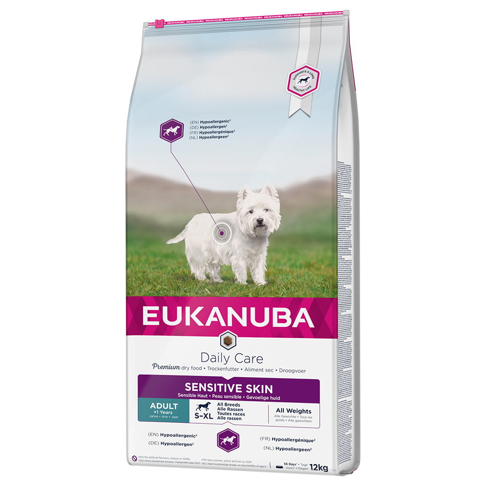 12 kg / 15 kg Eukanuba Daily Care zum Sonderpreis! - 12 kg Adult Sensitive Skin von Eukanuba