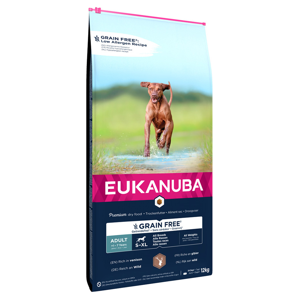 12 kg Eukanuba Grain Free Adult zum Sonderpreis! - Large Dogs Wild von Eukanuba