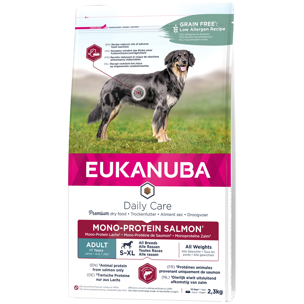 2,3 kg / 12 kg Eukanuba Adult Monoprotein zum Sonderpreis! - 2,3 kg mit Lachs von Eukanuba