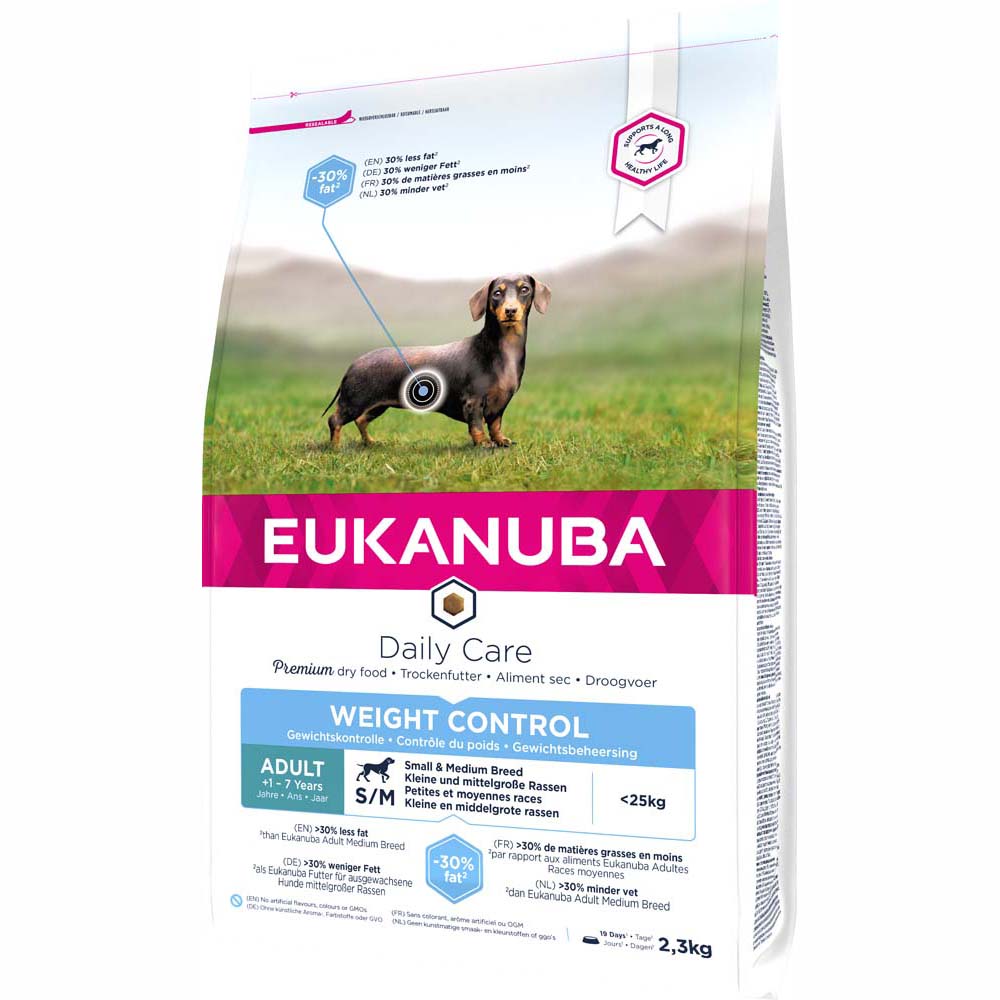 2,3 kg Eukanuba Daily Care Adult zum Sonderpreis! - Weight Control Small/Medium von Eukanuba