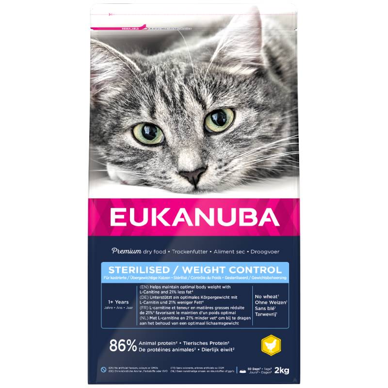 2 kg Eukanuba zum Sonderpreis! - Sterilised / Weight Control Adult von Eukanuba