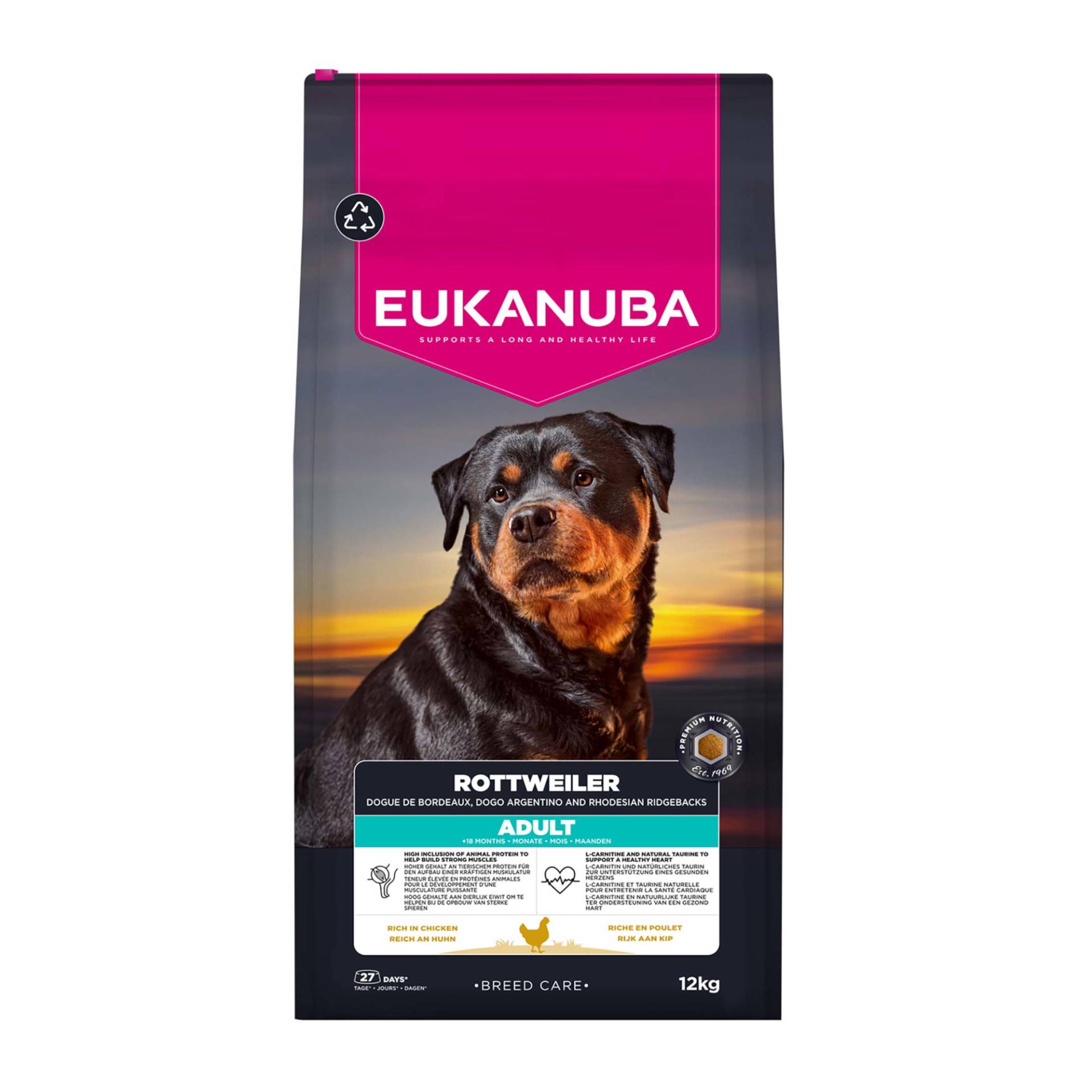 Eukanuba Adult Breed Care Rottweiler - Sparpaket: 2 x 12 kg Eukanuba Adult Breed Care Rottweiler - Sparpaket: 2 x 12 kg von Eukanuba