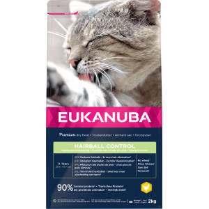 Eukanuba Adult Hairball Control Huhn Katzenfutter 10 kg von Eukanuba