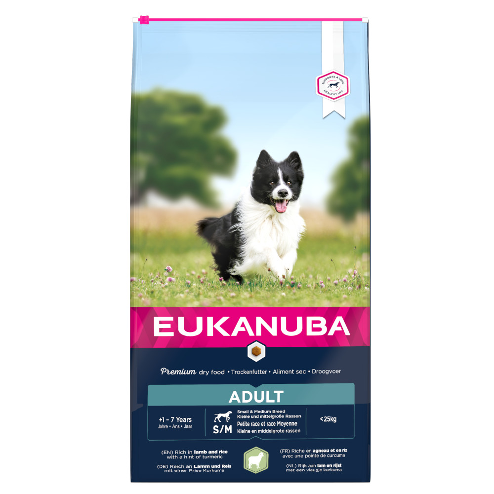 Eukanuba Adult Small & Medium Breed Lamm & Reis - 12 kg von Eukanuba