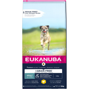 Eukanuba Adult Small & Medium Huhn getreidefreies Hundefutter 12 kg von Eukanuba