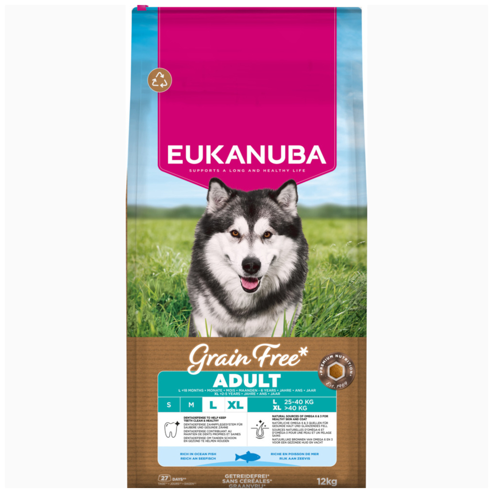 Eukanuba Grain Free Adult Large & Giant Breed Seefisch - Sparpaket: 2 x 12 kg Eukanuba Grain Free Adult Large & Giant Breed Seefisch - Sparpaket: 2 x 12 kg von Eukanuba
