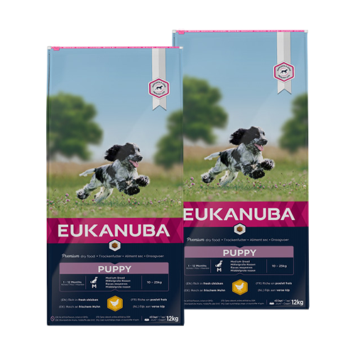 Eukanuba Puppy Medium Breed Huhn Hundefutter 2 x 15 kg von Eukanuba