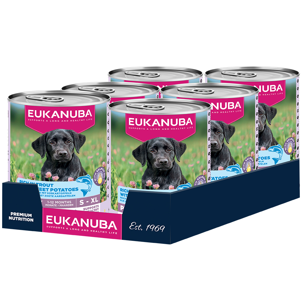 Eukanuba Puppy Reich an Forelle mit Süßkartoffeln - Sparpaket: 24 x 400 g Eukanuba Puppy Reich an Forelle mit Süßkartoffeln - Sparpaket: 24 x 400 g von Eukanuba