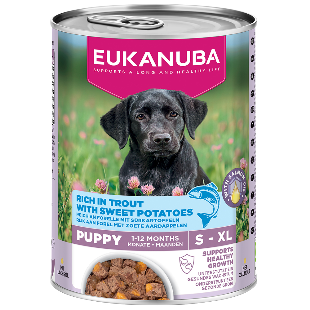 Eukanuba Puppy Reich an Forelle mit Süßkartoffeln - Sparpaket: 24 x 400 g Eukanuba Puppy Reich an Forelle mit Süßkartoffeln - Sparpaket: 24 x 400 g von Eukanuba