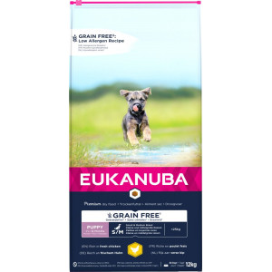 Eukanuba Puppy Small & Medium Huhn getreidefreies Hundefutter 12 kg von Eukanuba